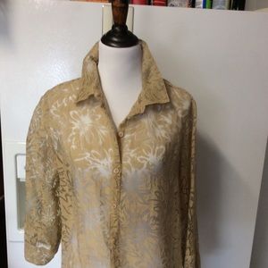 Unbranded Burnout tunic in tan